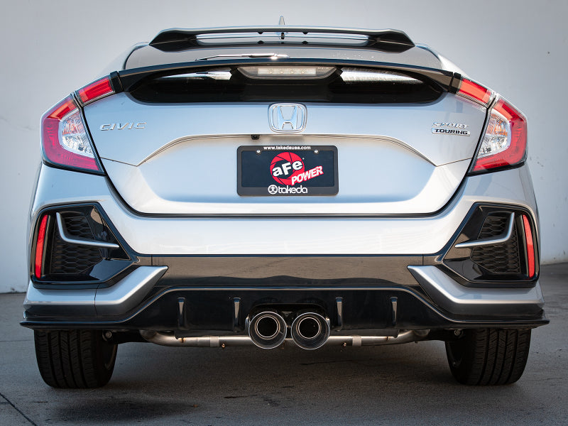 aFe Takeda 3in 304 SS Cat-Back Exhaust System w/Polished Tips 17-21 Honda Civic Sport L4-1.5L (t) - 49-36624-P