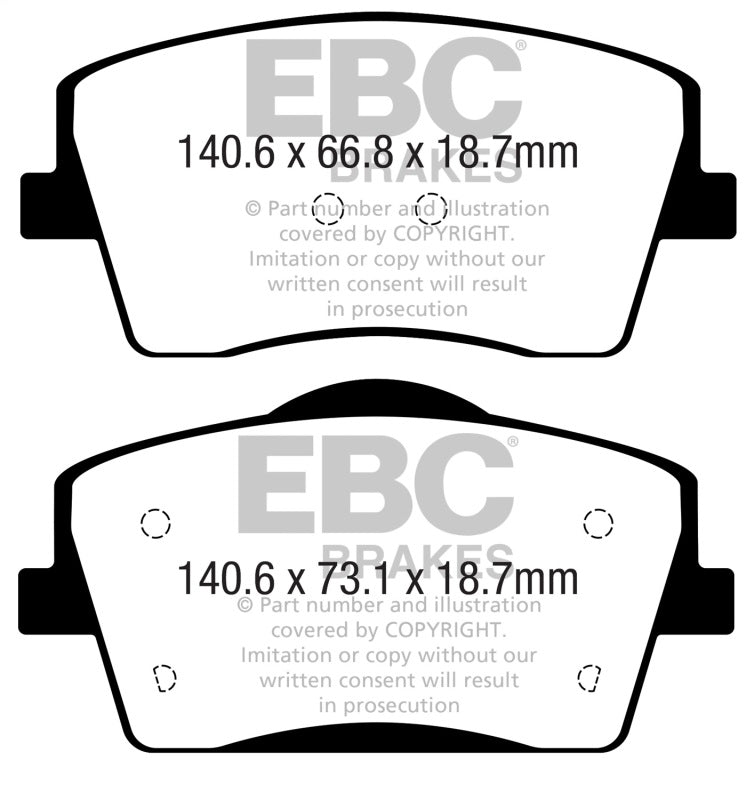 EBC 2018+ Volvo XC40 T4 Greenstuff Front Brake Pads - DP22365