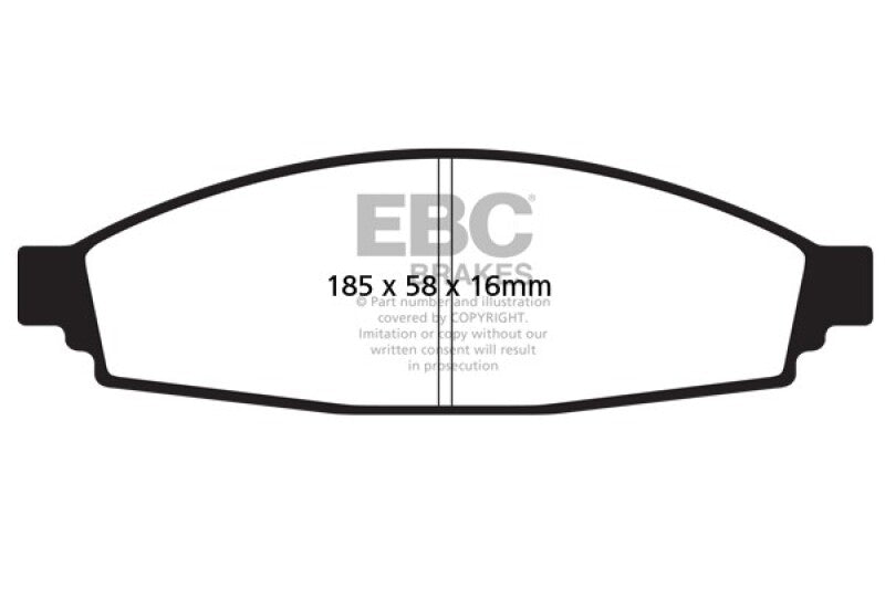 EBC 03-06 Lincoln Aviator 4.6 Yellowstuff Front Brake Pads - DP41675R
