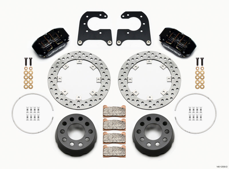 Wilwood Dynapro Lug Mount Single Rear Dynamic Kit SA Drilled 58-64 Olds/Pont .690in Studs - 140-12550-D