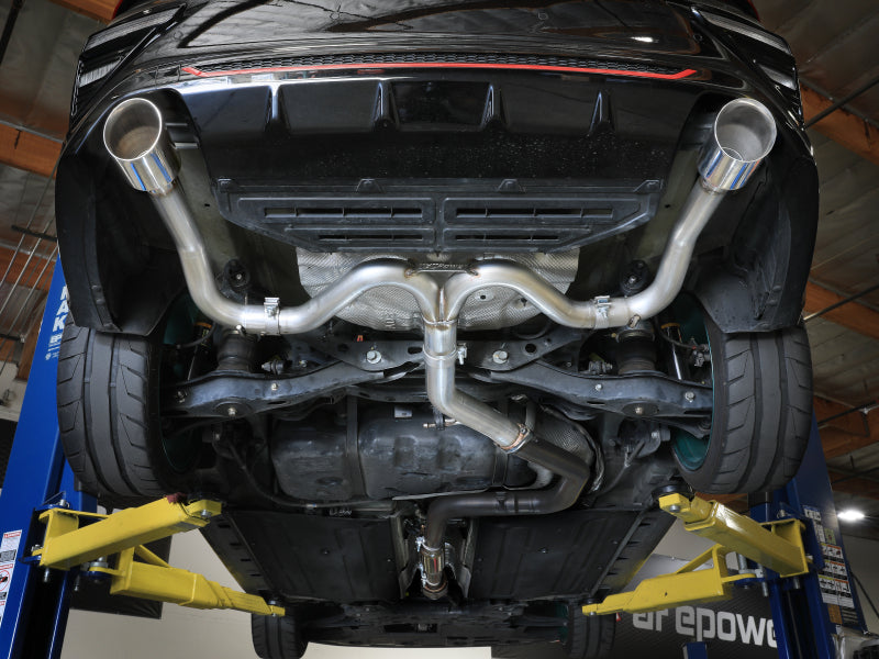 aFe Takeda 20-21 Kia Forte GT 1.6L (t) 3in to 2.5in SS Axle-Back Exhaust System w/ Polished Tips - 49-37037-P