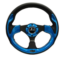 Load image into Gallery viewer, NRG Reinforced Steering Wheel (320mm) Blk w/Blue Trim - RST-001BL
