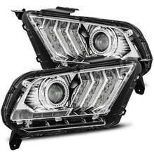 Load image into Gallery viewer, AlphaRex 10-12 Ford Mustang LUXX LED Proj Headlights Plank Style Chrome w/Activ Light/Seq Signal - 880117