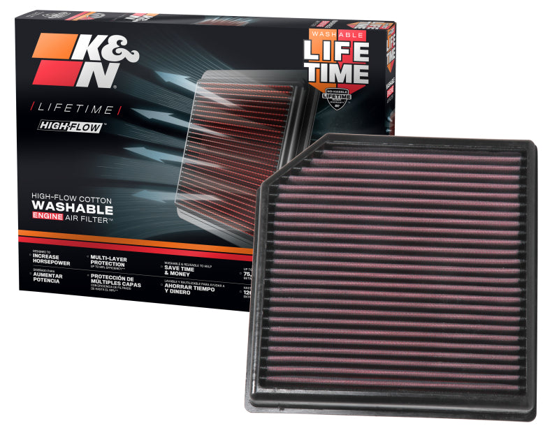 K&N 18-19 Volvo XC40 L4-2.0L F/I Replacement Air Filter - 33-3127
