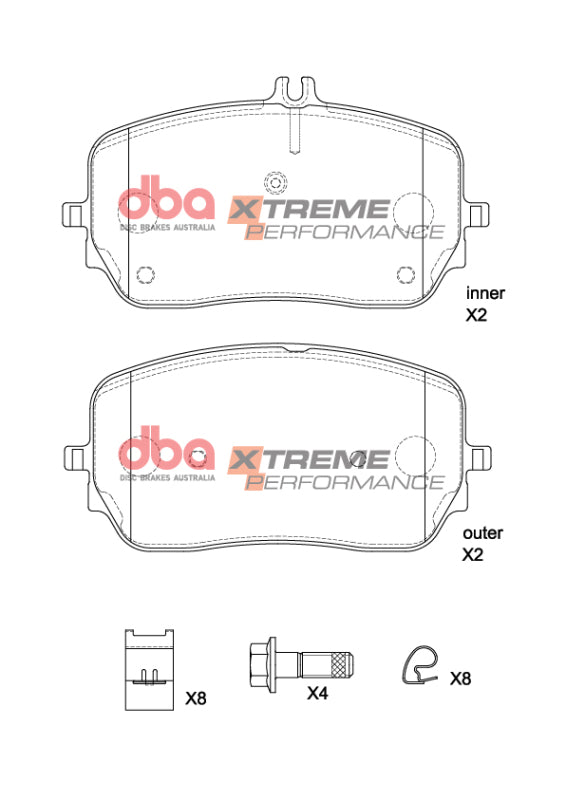 DBA 2020+ Mercedes-Benz GLE53 AMG 4Matic XP Performance Front Brake Pads - DB15264XP