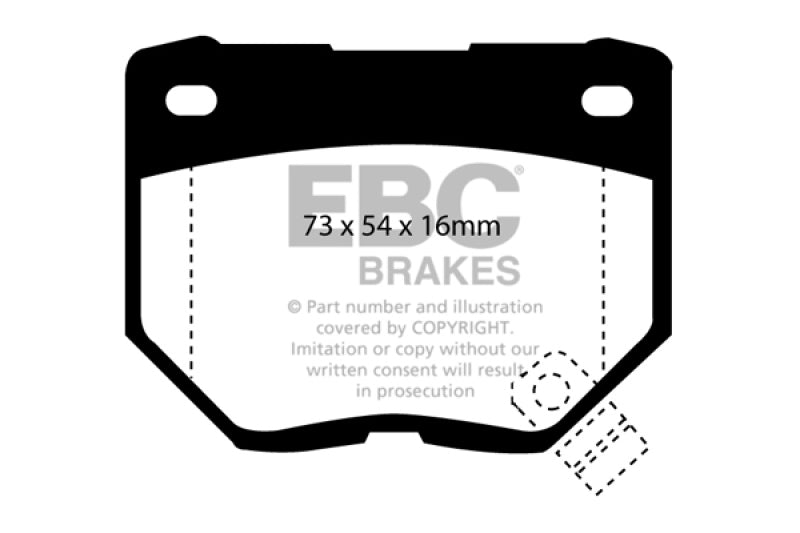 EBC Racing 89-95 Nissan Skyline (R32) 2.6TT GT-R RP-X Rear Brake Pads - DP8826RPX