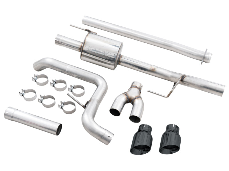 AWE 21+ Ford F150 Dual Side Exit Cat-Back Exhaust - 4.5in Diamond Black Tips *For Stock Y-Pipe Only - 3015-23059