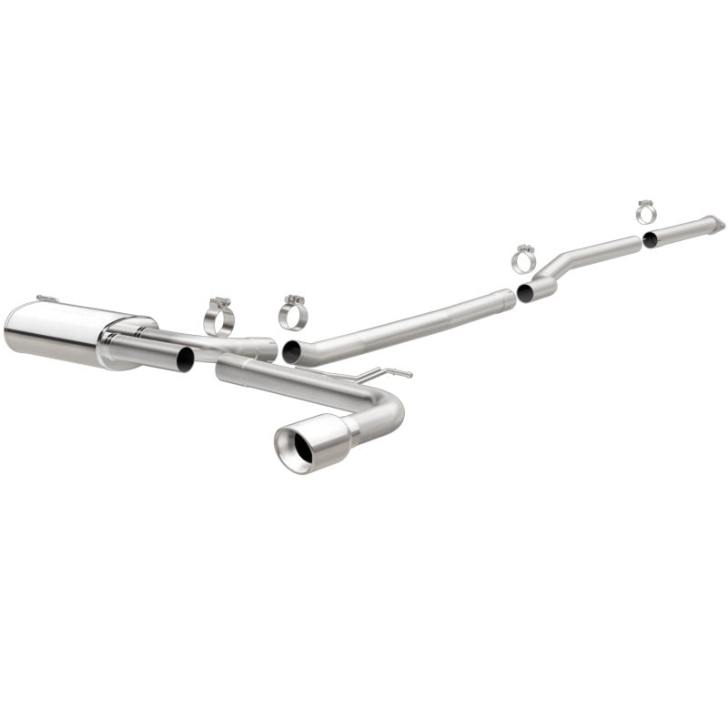 MagnaFlow Cat Back, SS, 2.5in, Street, Single Straight Pass. Polished 4in Tip, 2015 Ford Fusion 2.5L - 19096