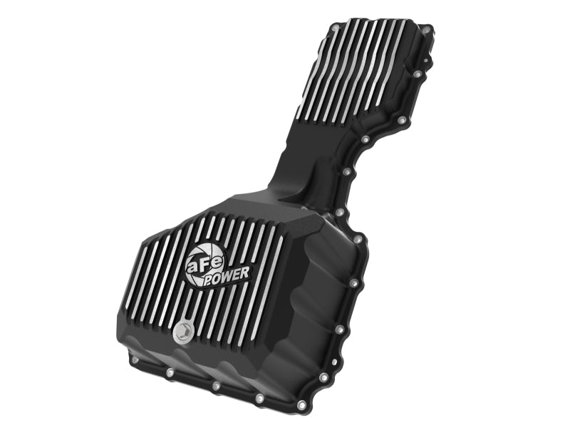 aFe 17-19 GM Diesel V8-6.6L L5P Engine Oil Pan w/ Machined Fins - 46-71360B
