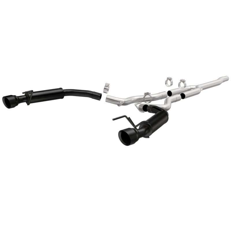 MagnaFlow Cat-Back 15-16 Ford Mustang 2.3L L4 Competition SS 3in Dual Split Rear 4.5in Black Tips - 19256