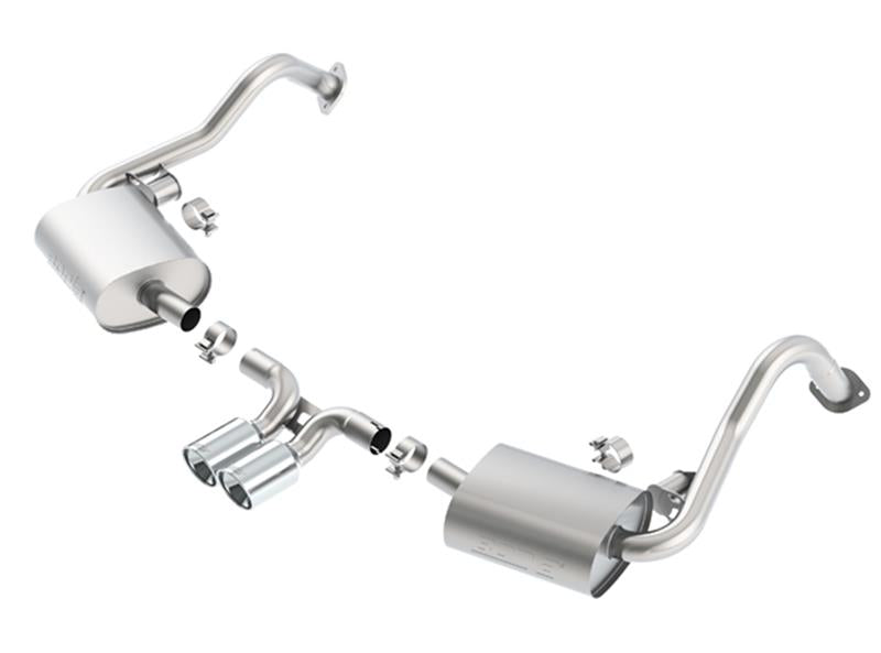 Borla 14-15 Porsche Cayman/Boxster (981) RWD 2Dr Dual Center Rear Exit Catback 4in Tip Exhaust Sys - 140534