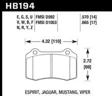 Load image into Gallery viewer, Hawk Mustang/Camaro/Lotus Brembo Calipers ER-1 Endurance Racing Brake Pads - HB194D.570