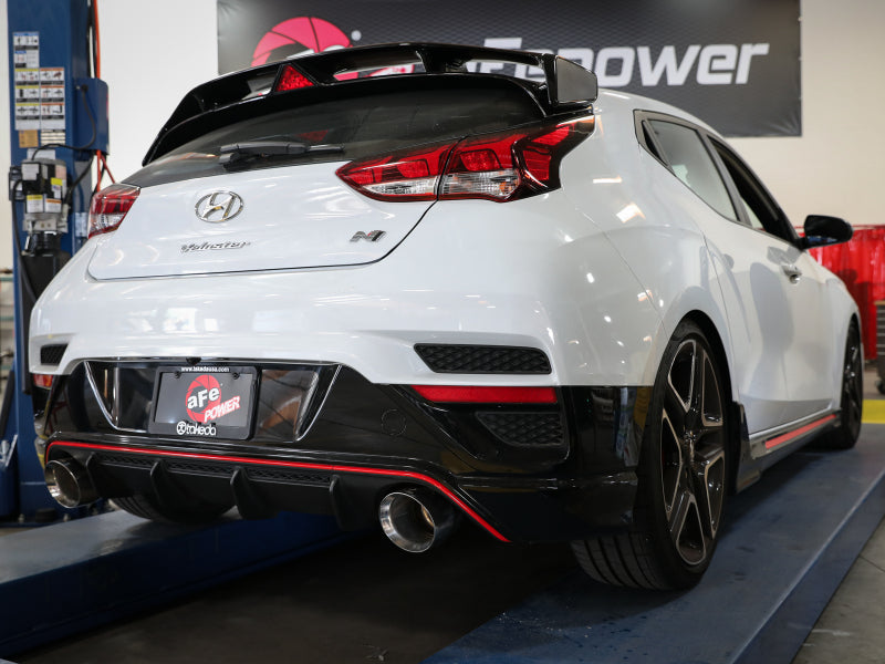 aFe Takeda Exhaust Cat-Back 19-20 Hyundai Veloster N 304SS Polished Dual Tips Exhaust - 49-37010-P
