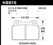 Load image into Gallery viewer, Hawk EVO X HP+ Street Rear Brake Pads - HB615N.535