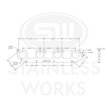 Load image into Gallery viewer, Stainless Works Hemi 5.7L Round Port Header 304SS Exhaust Flanges 1-3/4in Primaries - HF57H175