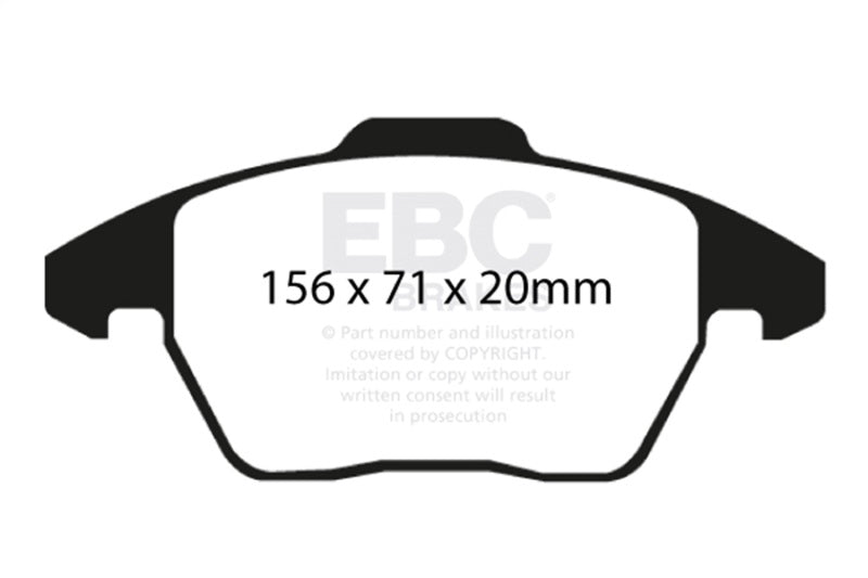 EBC 06-13 Audi A3 2.0 Turbo (Girling rear caliper) Greenstuff Front Brake Pads - DP21517
