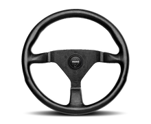 Load image into Gallery viewer, Momo Montecarlo Steering Wheel 350 mm - Black Leather/Black Stitch/Black Spokes - MCL35BK1B