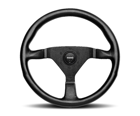 Momo Montecarlo Steering Wheel 350 mm - Black Leather/Black Stitch/Black Spokes - MCL35BK1B