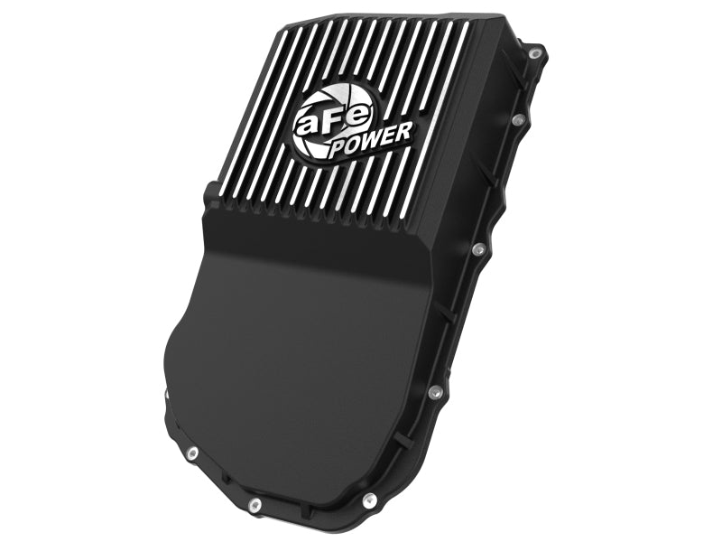 aFe POWER 21-24 RAM 1550 TRX Pro Series Transmission Pan Black w/ Machined Fins - 46-71310B