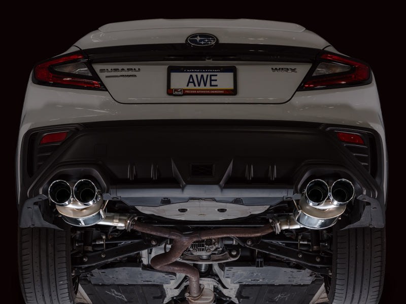 AWE Tuning 22-25 Subaru VB WRX Touring Edition Axle-Back Exhaust - Chrome Silver Tips - 3015-42424