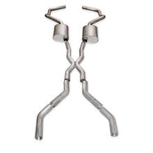 Load image into Gallery viewer, Stainless Works Chevy Camaro 1967-69 Exhaust 2.5in Stainless with X-Pipe - CA676925CS