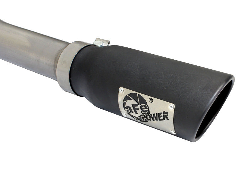 aFe MACHForce XP Exhaust 3in SS Dual Side Exit CB w/ Black Tips 2015 Ford F150 5.0L V8 CC/SB EC/LB - 49-43074-B
