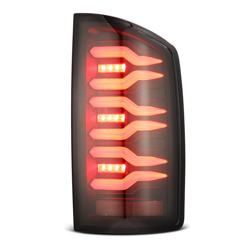 AlphaRex 02-06 Dodge Ram 1500/03-06 Dodge Ram 2500+3500 Luxx-Series LED Tail Lights (Pair) Black - 641010