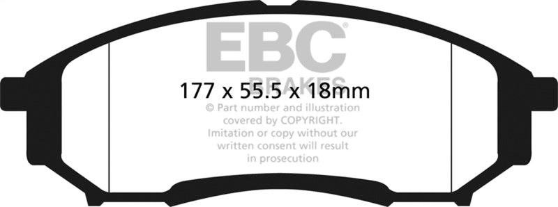 EBC 05-07 Ford F250 (inc Super Duty) 5.4 (2WD) Yellowstuff Rear Brake Pads - DP41778R