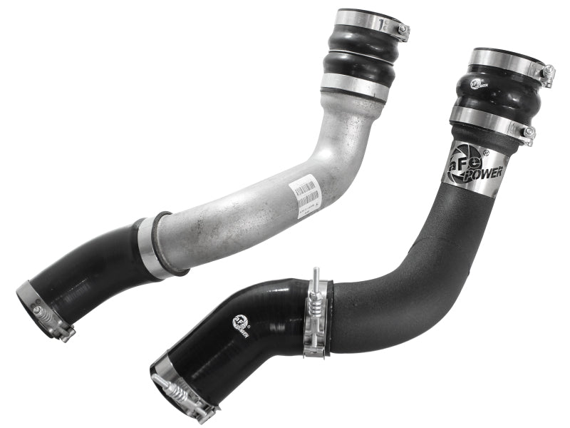 aFe BladeRunner 3in Black Intercooler Tube Cold Side w/ Couplings & Clamps 13-14 Dodge RAM 6.7L (td) - 46-20139-B