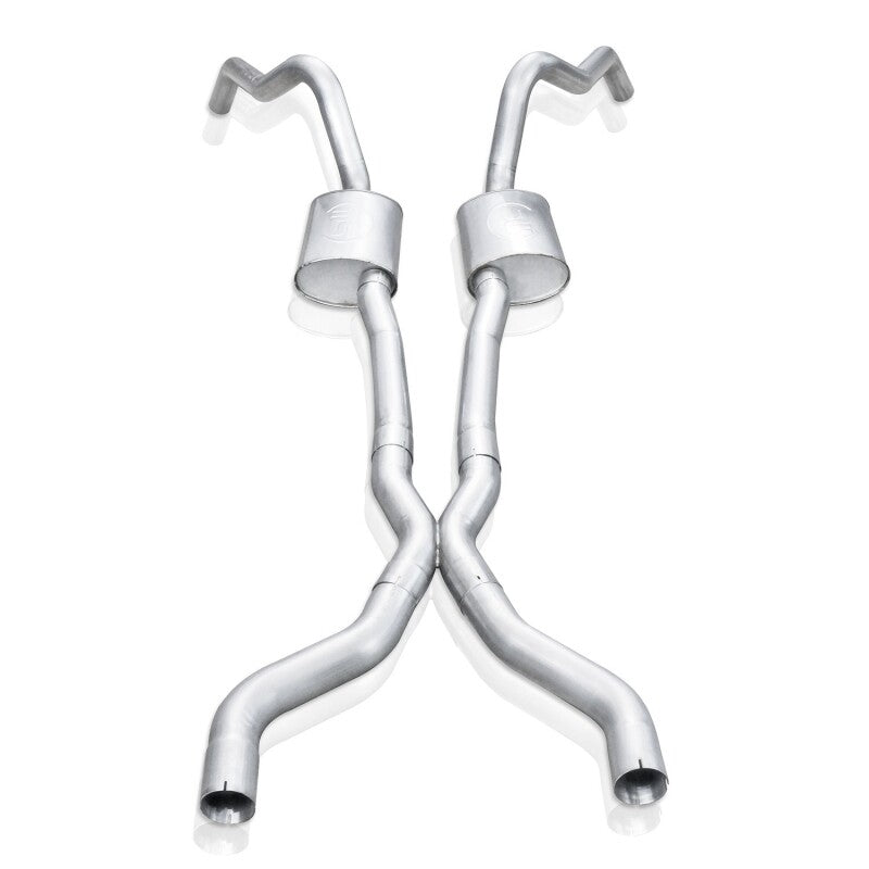 Stainless Works 62-67 Chevy Nova 3in Catback w/ X-Pipe Turbo Chambered Mufflers 3in Cores - NVSBC3CB