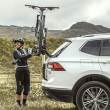 Load image into Gallery viewer, Thule OutWay Platform-Style Trunk Mount Bike Rack w/Raised Platform (Up to 2 Bikes) - Silver/Black - 993005