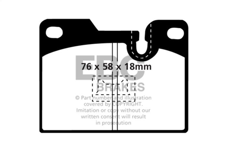 EBC 79-88 Porsche 924 2.0 Turbo Redstuff Rear Brake Pads - DP3346C