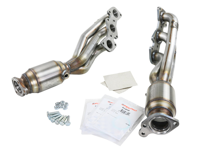aFe 05-11 Toyota Tacoma V6-4.0L Twisted Steel 409 Stainless Steel Long Tube Header w/ Cat - 48-46001-1HC