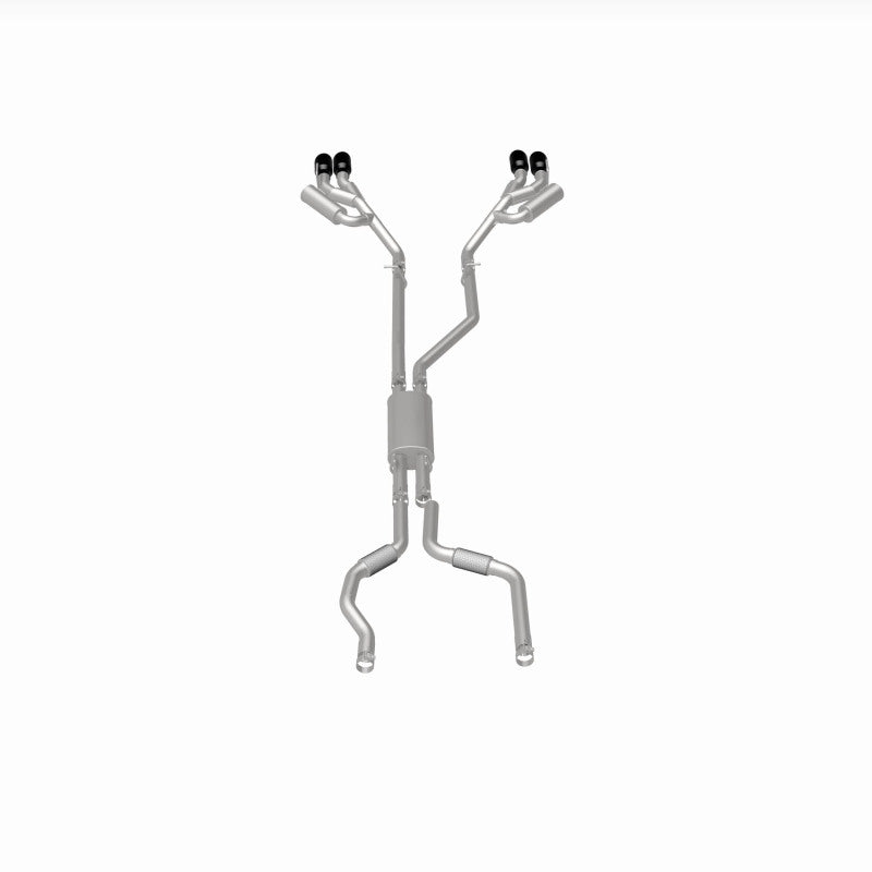 MagnaFlow 20-21 Ford Explorer 3.0L V6 Dual Exit Quad Black Chrome Tip Street Series Cat-Back Exhaust - 19515