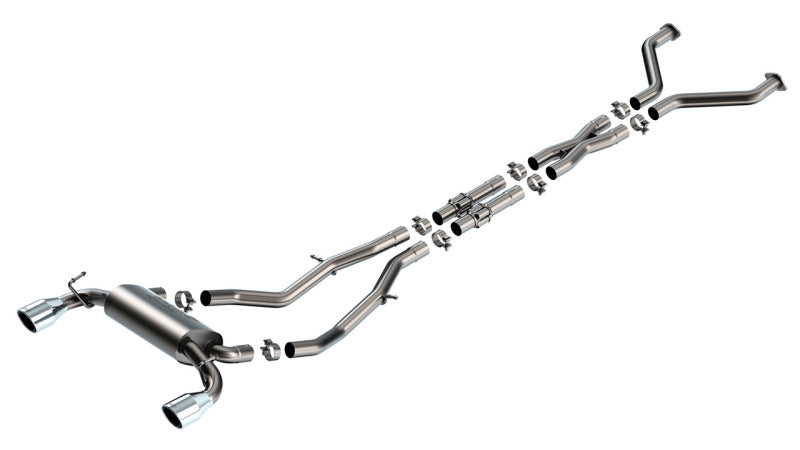 Borla 23-24 Nissan Z 2.5in S-Type Cat Back Exhaust 4.5in Tip - Stainless Steel Tips - 140929