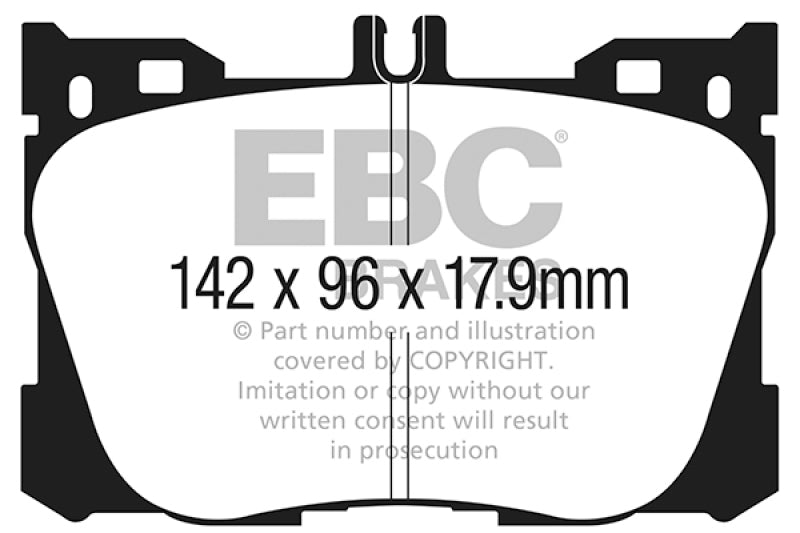 EBC 2017+ Mercedes-Benz E300 (W213) 2.0L Turbo Yellowstuff Front Brake Pads - DP43070R