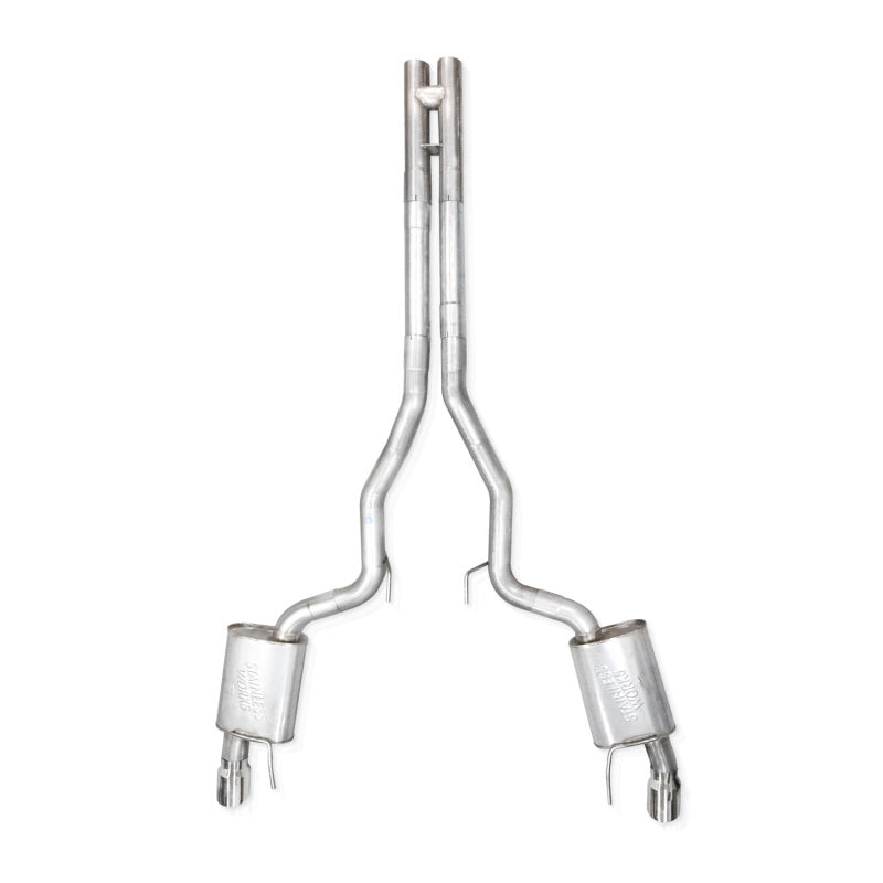 Stainless Works 2024 Mustang GT Catback Dual Tips Legend Sound H-Pipe Performance Connect Exhaust - M24CBHPCL