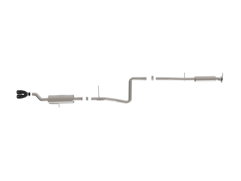 aFe Takeda Series 2 1/2in 304 SS Cat-Back 14-19 Ford Fiesta L4-1.6L w/Black Tip - 49-33134-B