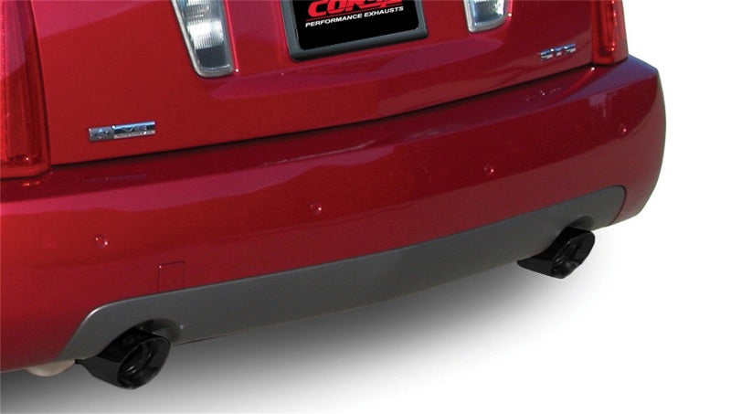 Corsa 2005-2007 Cadillac STS 4.6L 2.5in Axle-Back Dual Rear w Single 4in Black Pro-Series Tips - 14157BLK