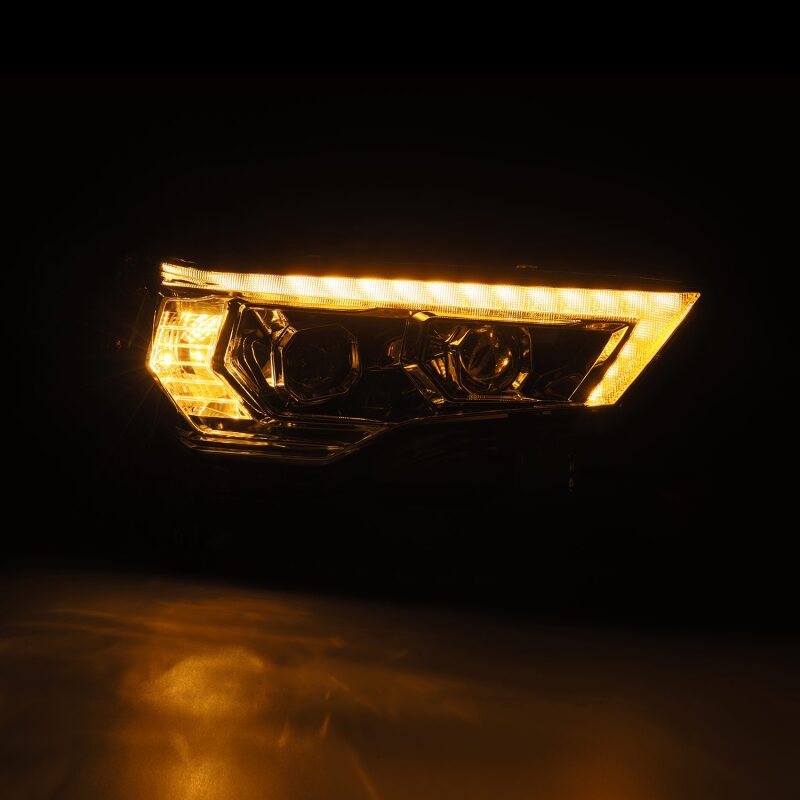 AlphaRex 14-22 Toyota 4Runner PRO-Series Projector Headlights Black w/Seq. Sig. + DRL - 880815