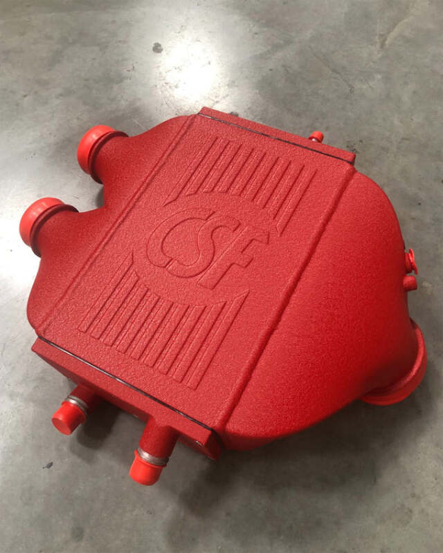 CSF 2014+ BMW M3/M4 (F8X) Top Mount Charge-Air-Cooler - Crinkle Red - 8082CR
