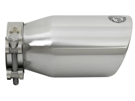 aFe MACH Force-Xp Universal 304 SS Single-Wall Clamp-On Exhaust Tip - Polished - 49T25354-P07