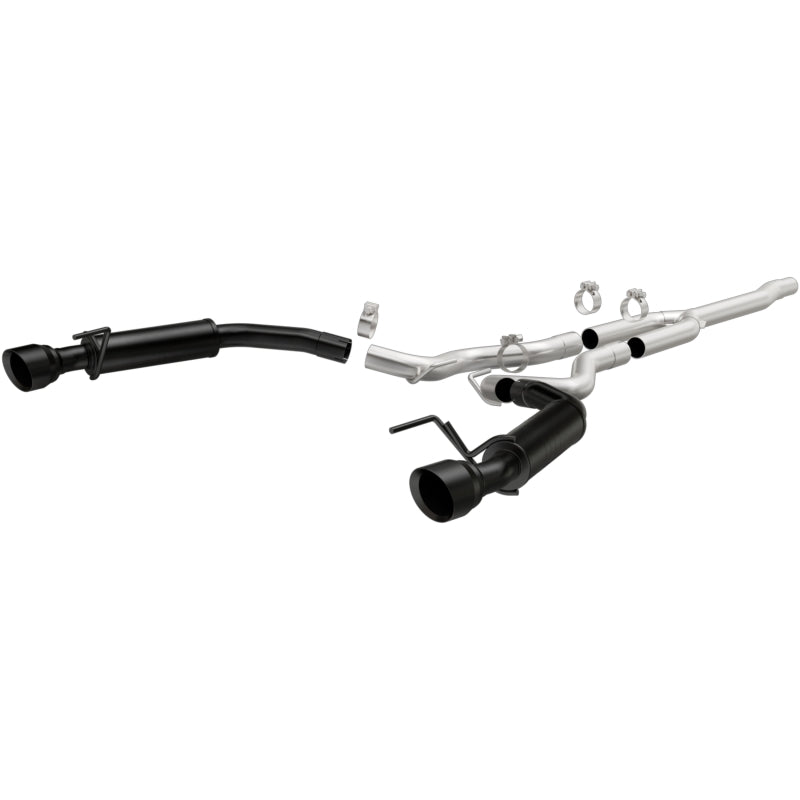 MagnaFlow Cat-Back 15-16 Ford Mustang 2.3L L4 Competition SS 3in Dual Split Rear 4.5in Black Tips - 19256