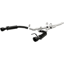 Load image into Gallery viewer, MagnaFlow Cat-Back 15-16 Ford Mustang 2.3L L4 Competition SS 3in Dual Split Rear 4.5in Black Tips - 19256