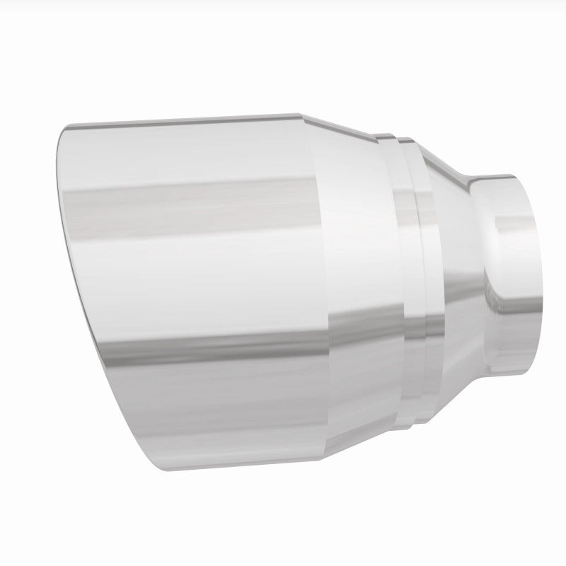MagnaFlow Tip Stainless Double Wall Round Single Outlet Polished 4.5in DIA 2.5in Inlet 5.75in Length - 35224
