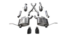Load image into Gallery viewer, Corsa 2011-2021 Jeep Grand Cherokee Black 2.5in Dual Rear Exit Cat-Back Exhaust - 14991BLK