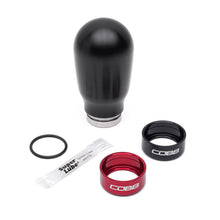 Load image into Gallery viewer, Cobb Subaru 6-Speed Tall Weighted COBB Shift Knob - Black (Incl. Both Red + Blk Collars) - 213370-BK