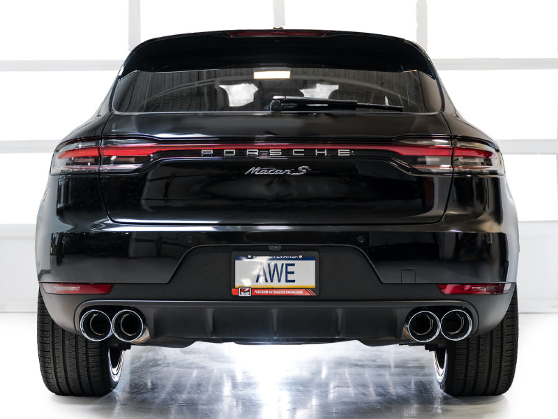 AWE Tuning 19-21 Porsche Macan 3.0T/2.9TT Touring Edition Cat-Back Exhaust w/ Chrome Silver Tips - 3015-42951