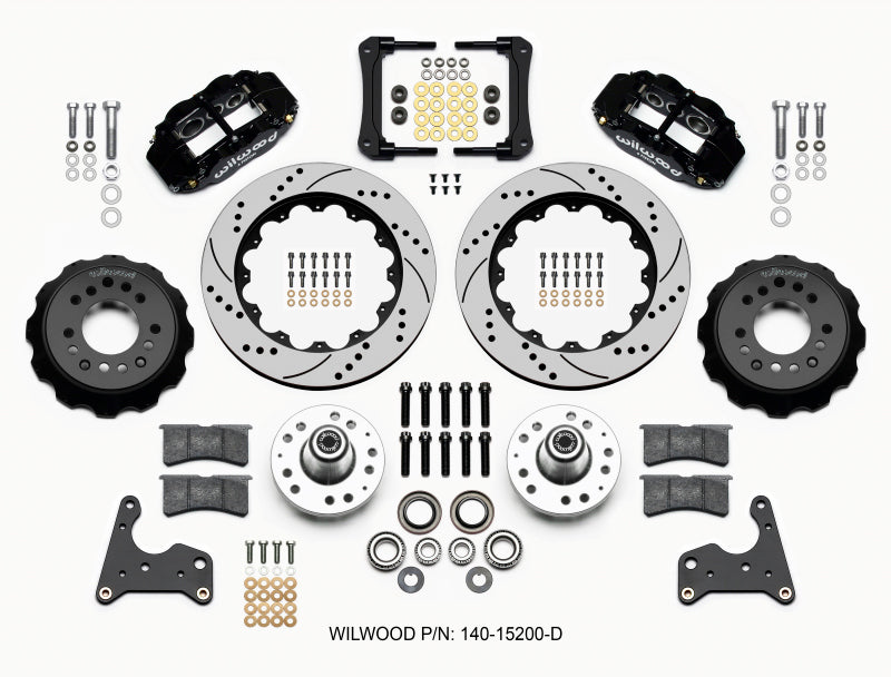 Wilwood Narrow Superlite 6R Front Hub Kit 14.00in Drilled 65-72 CDP C Body -Drum - 140-15200-D