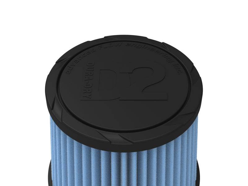 aFe POWER Universal Clamp-On Air Filter w/ D2 Dura-Dry Media - 3-3/4in F x 6in B x 4-3/4in T x 5in H - 21-38505V